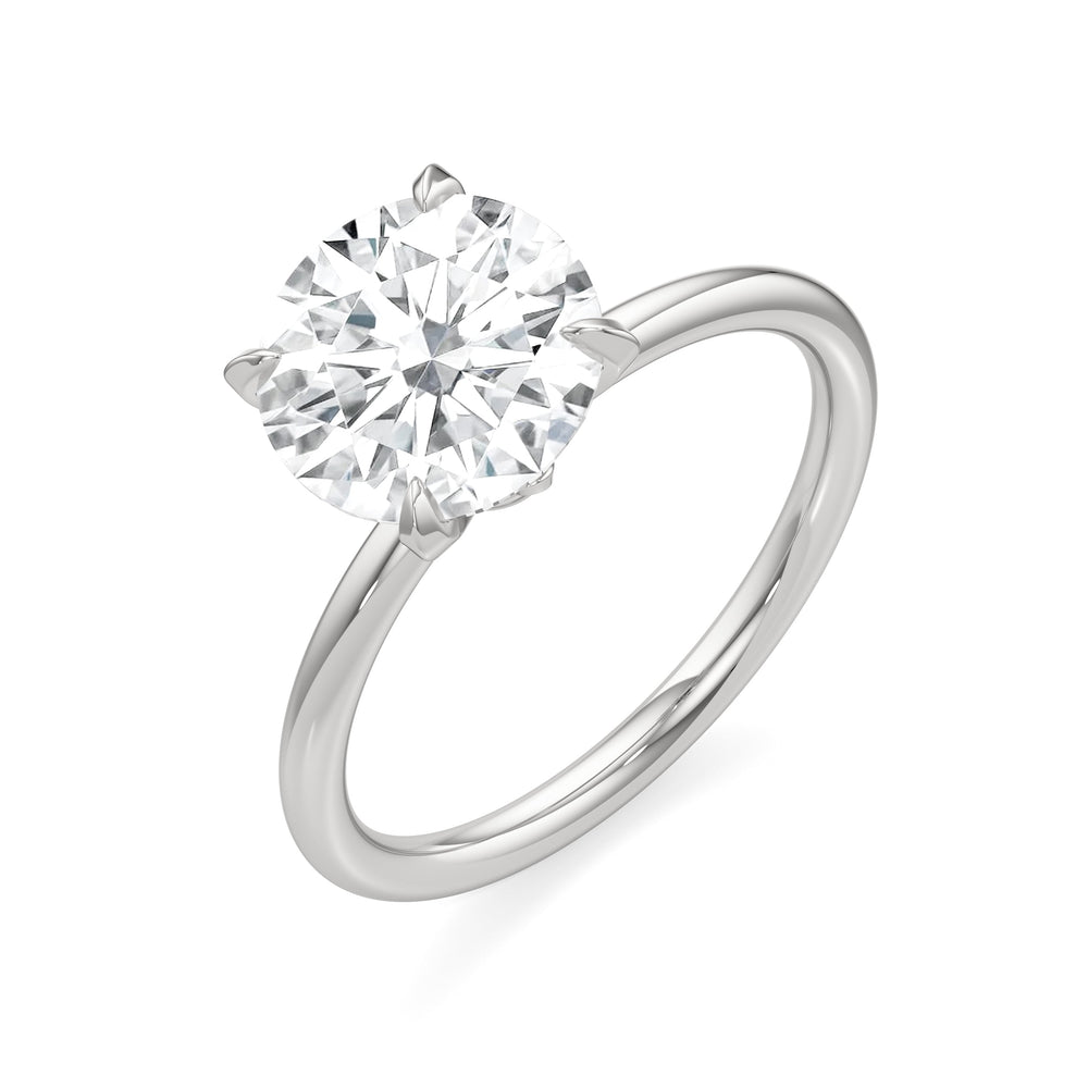 Round Cut The W Evolution Engagement Ring with Lab Grown Diamond in 14KT Platinum view 4

