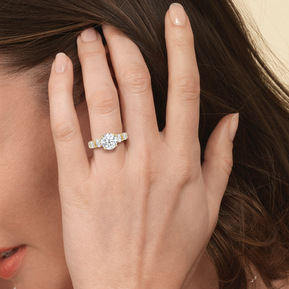 Model Wearing The Fulton Oval Ring view