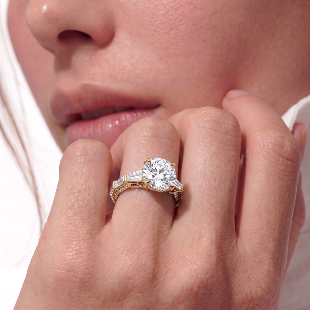 Oval Cut The Marlene Ring with Lab Grown Diamond in 14KT Rose Gold view 3
