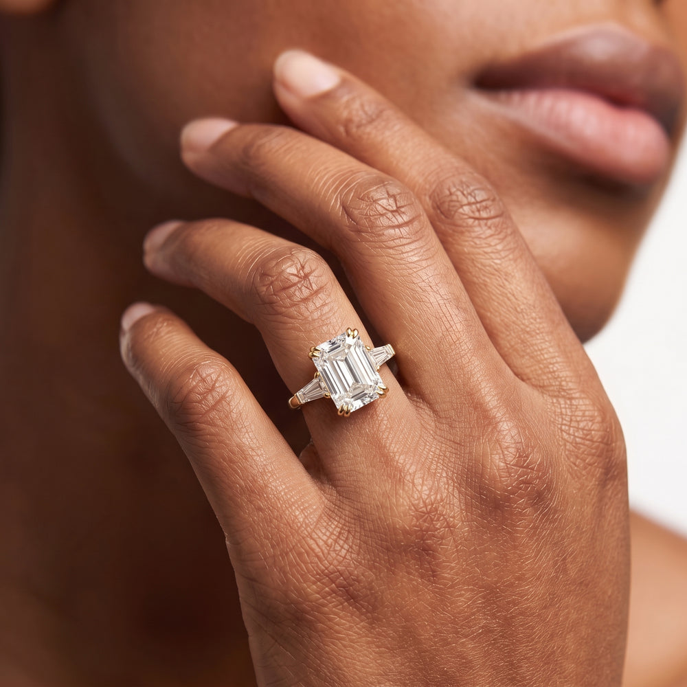 The Vivien Ring with Radiant Cut Diamond in 14KT Platinum view 5
