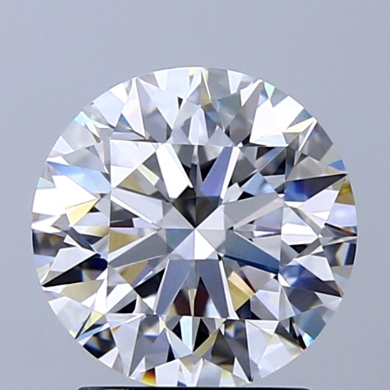 2.08 Carat Round Natural Diamond with  Cut Diamond in 14KT  view 1
