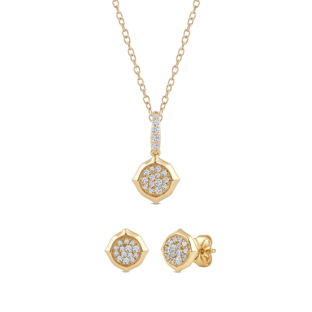 The Signature Set with 1/3 Cut Diamond in 14KT Yellow Gold view 1
