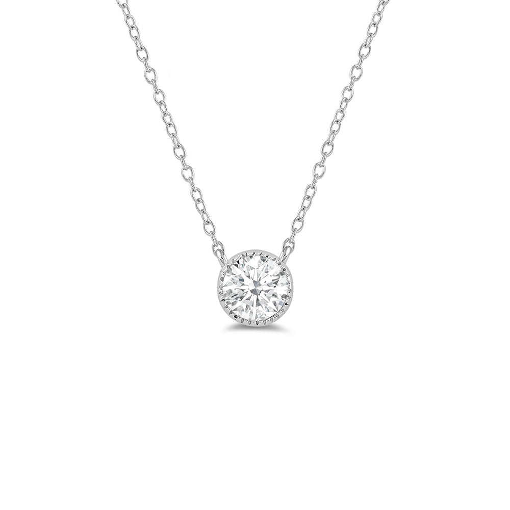 The Radiant Set with 1 Cut Diamond in 14KT White Gold view 4
