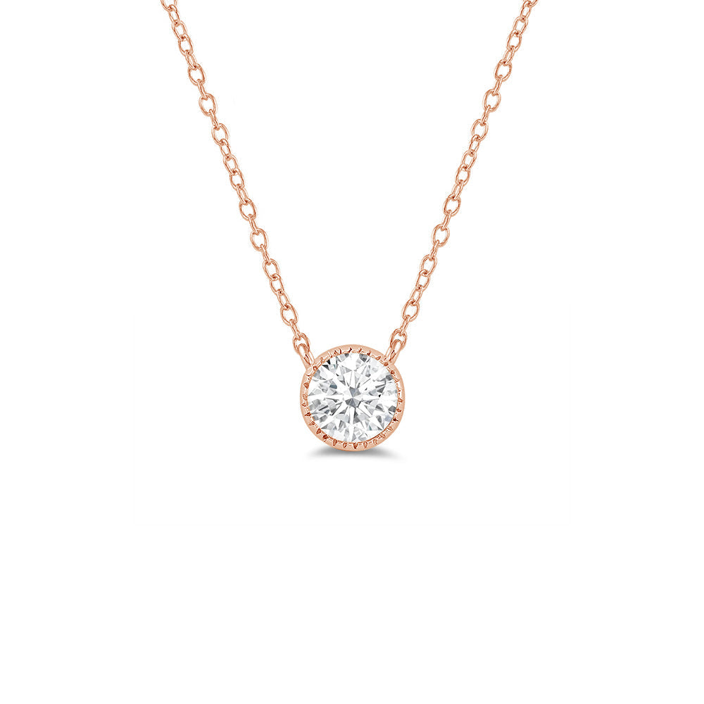 The Radiant Set with 1 Cut Diamond in 14KT Rose Gold view 2
