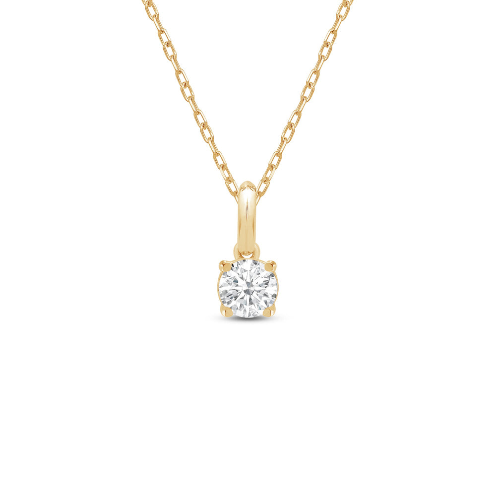 The Classic Set with 1 Cut Diamond in 14KT Yellow Gold view 3
