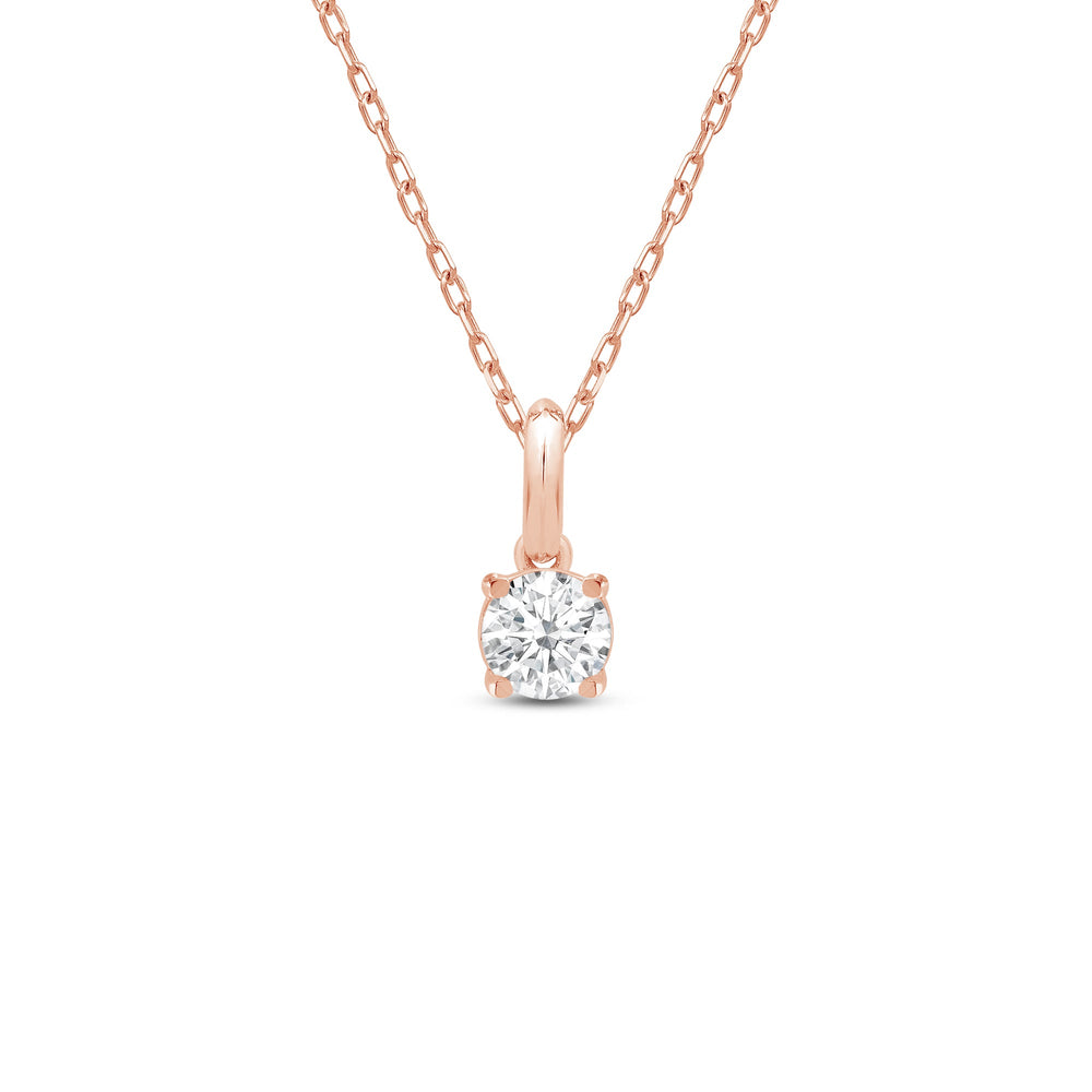 The Classic Set with 1 Cut Diamond in 14KT Rose Gold view 3
