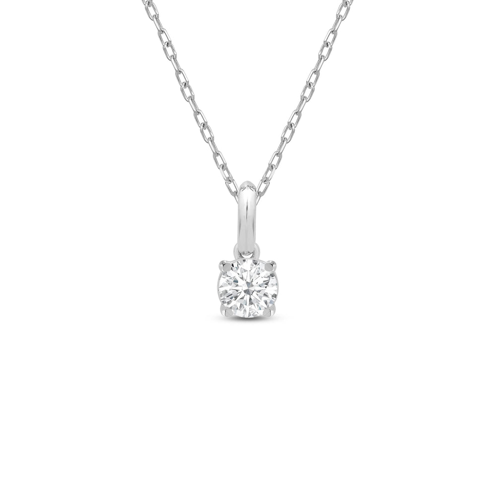 The Classic Set with 1 Cut Diamond in 14KT White Gold view 3
