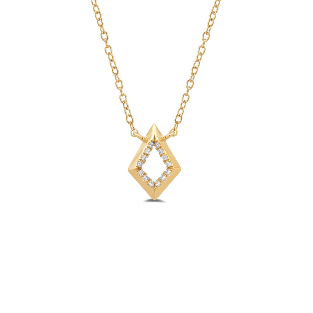 The Diamond Set with 1/6 Cut Diamond in 14KT Yellow Gold view 3
