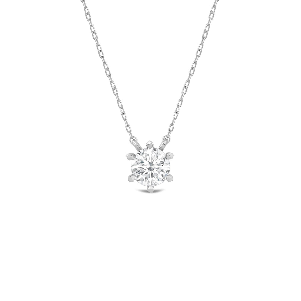The Eternal Set with 1 Cut Diamond in 14KT White Gold view 4
