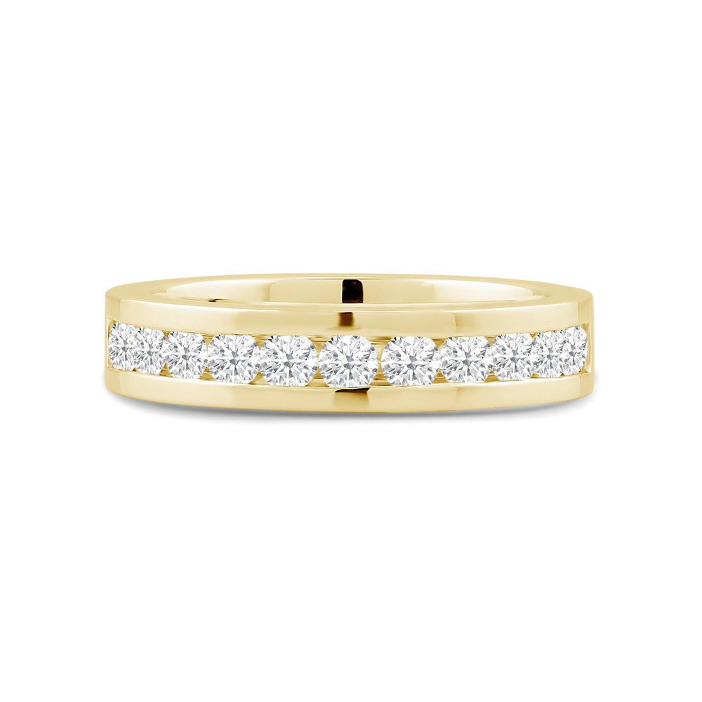 Channel Set Classic Men's Band with 14KT Yellow Gold / Lab / 1 Cut Diamond in 14KT Yellow Gold / Lab / 1 view 1
