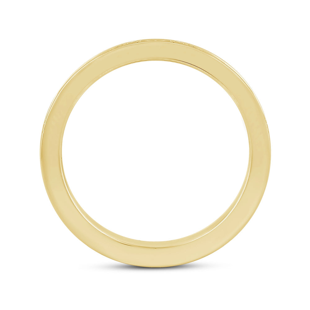 Channel Set Classic Men's Band with 14KT Yellow Gold / Lab / 1 Cut Diamond in 14KT Yellow Gold / Lab / 1 view 2
