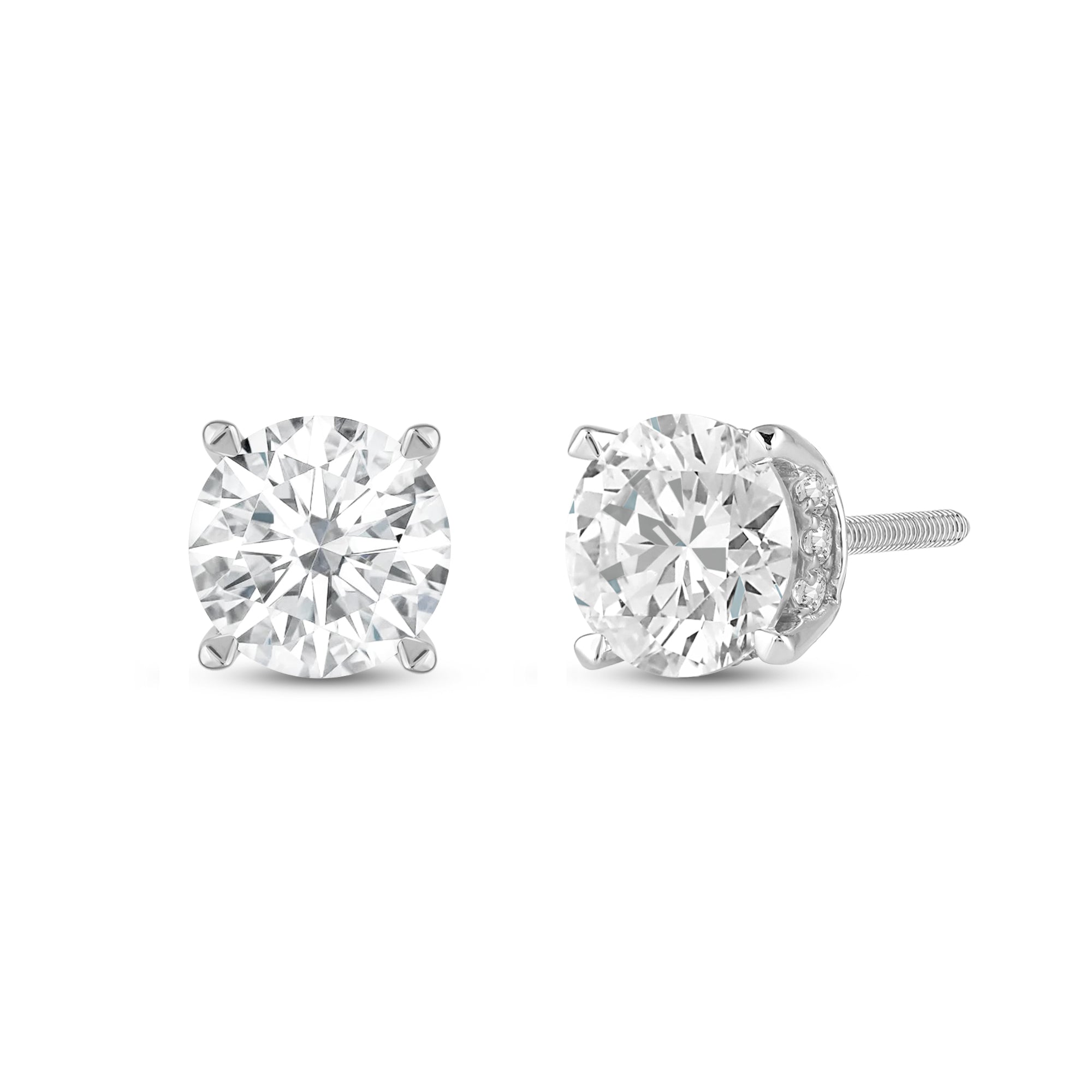 1-1/4-ct.-Halo Pear shape Diamond-Earrings, - Earring Studs with
