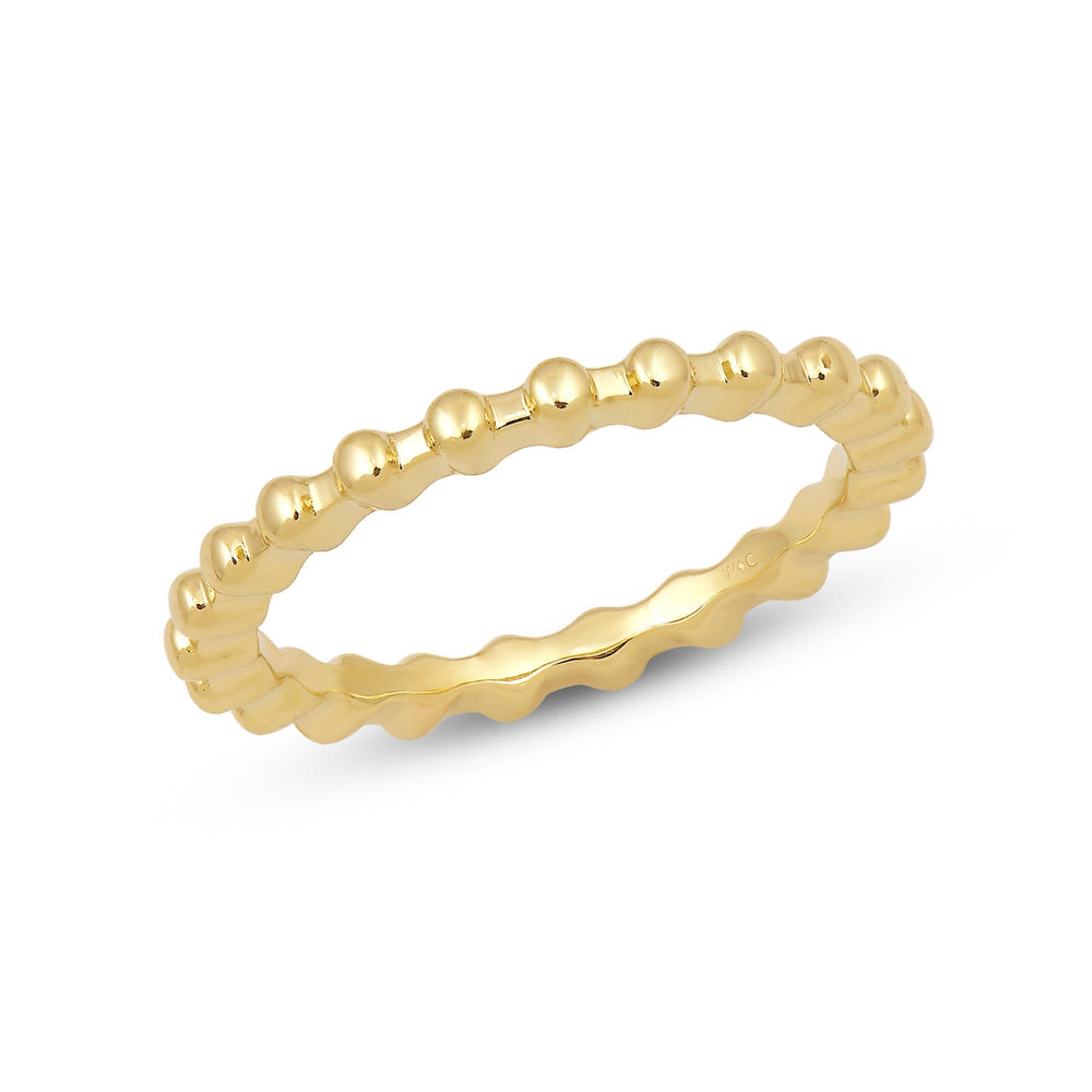 The Beaded Stacker Set with 14KT Rose Gold Cut Diamond in 14KT Rose Gold view 3
