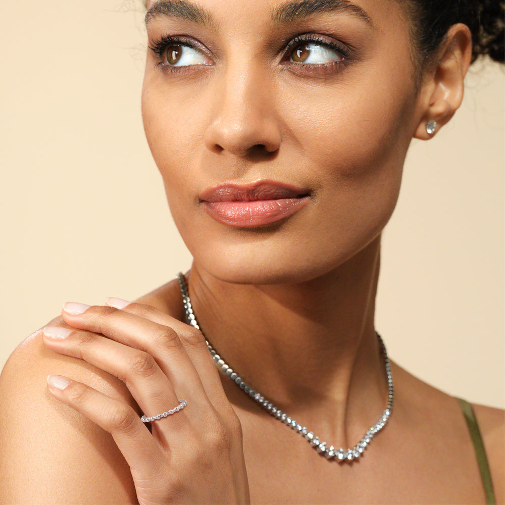 Model Wearing Beaded Fashion Ring view