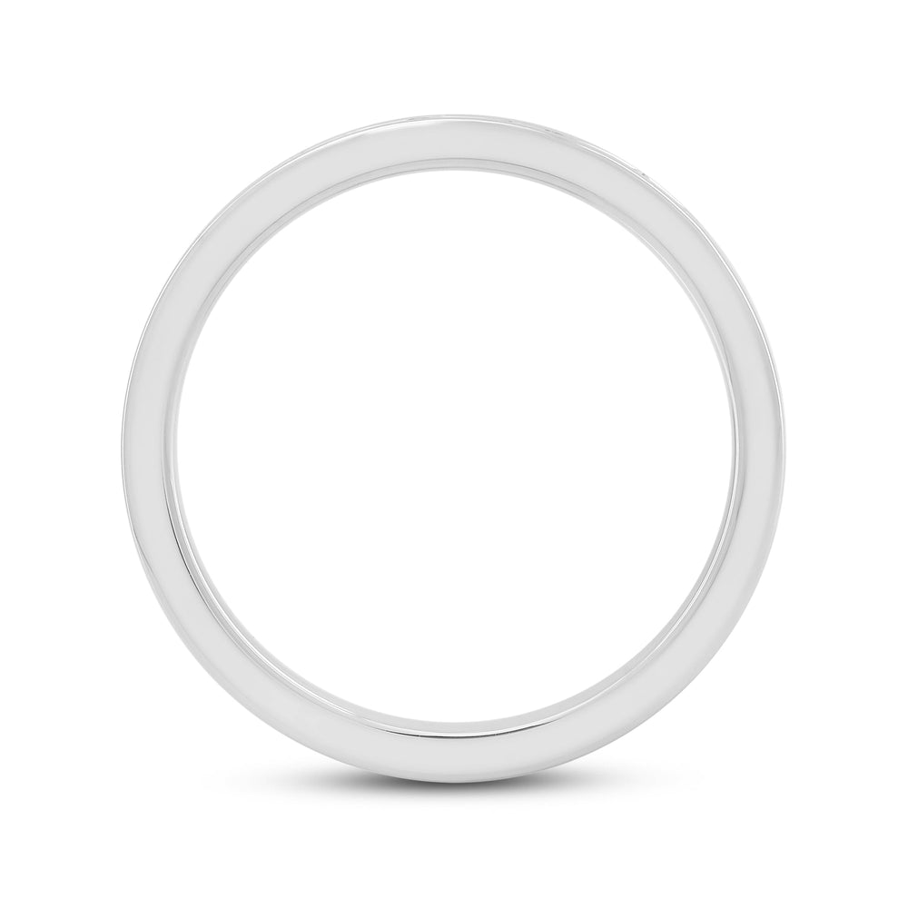 Channel Set Classic Men's Band with 14KT White Gold / Lab / 1/2 Cut Diamond in 14KT White Gold / Lab / 1/2 view 2
