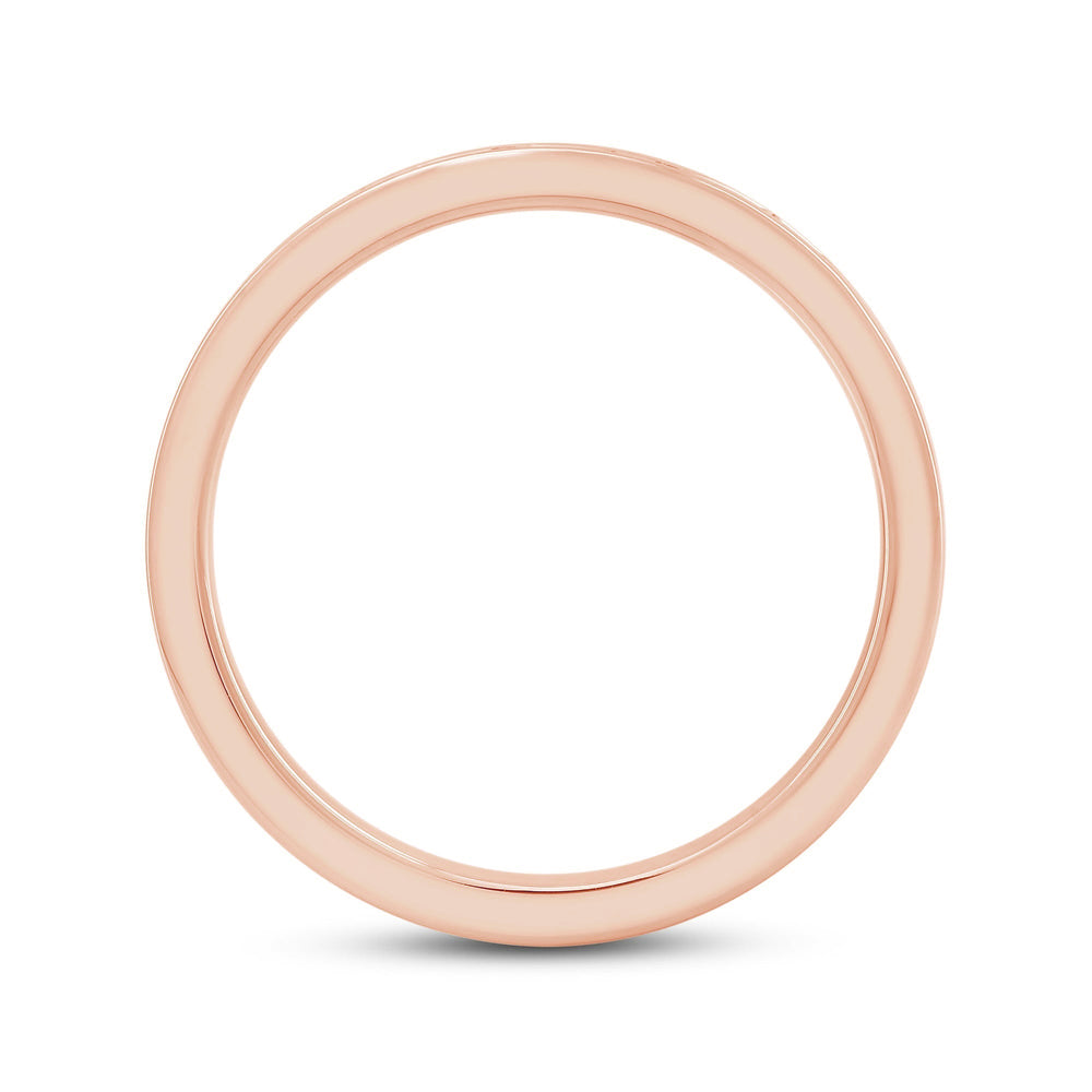 Channel Set Classic Men's Band with 14KT Rose Gold / Lab / 1/2 Cut Diamond in 14KT Rose Gold / Lab / 1/2 view 2
