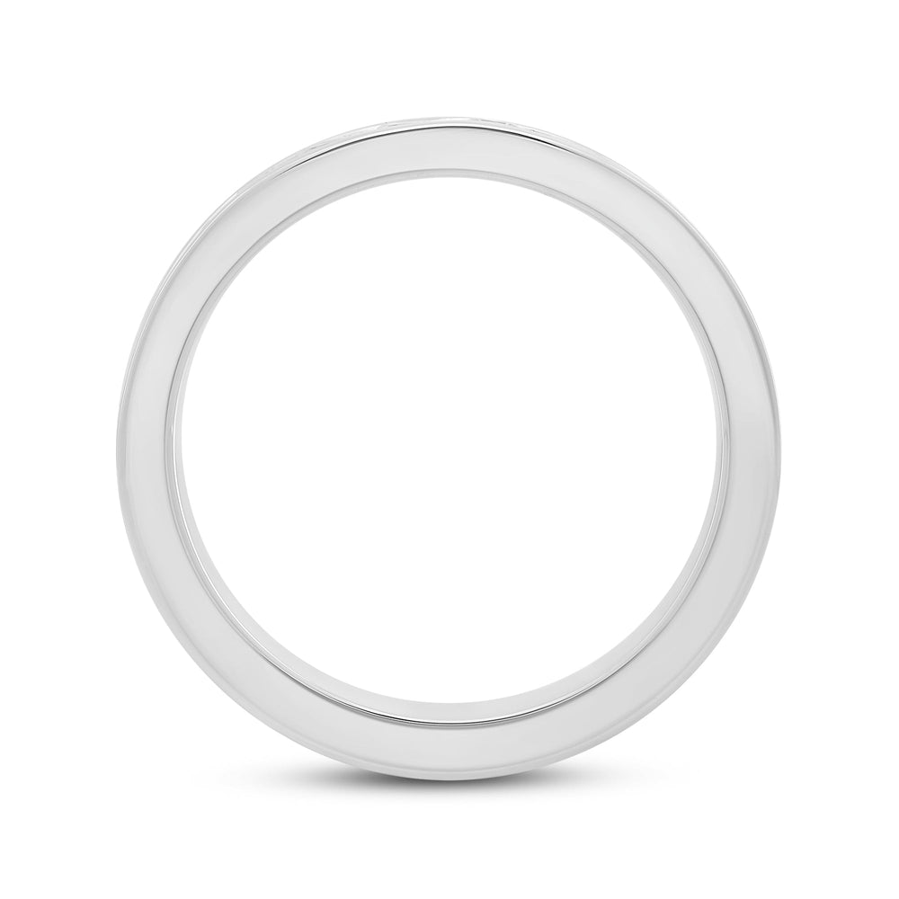 Channel Set Classic Men's Band with 14KT White Gold / Lab / 1 1/2 Cut Diamond in 14KT White Gold / Lab / 1 1/2 view 2
