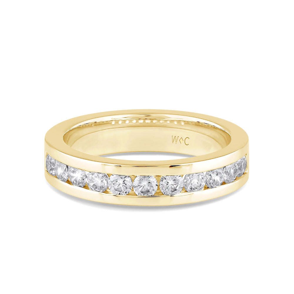 Channel Set Classic Men's Band with 14KT Yellow Gold / Lab / 1 1/2 Cut Diamond in 14KT Yellow Gold / Lab / 1 1/2 view 1
