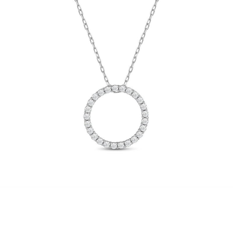 Lab Diamond Circle Pendant