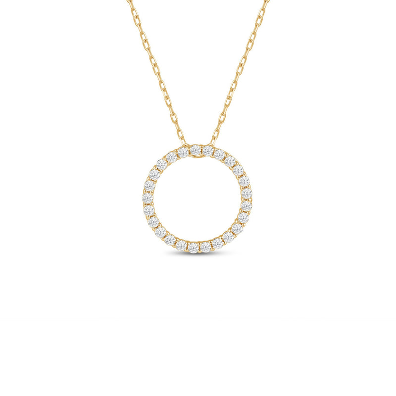 Lab Diamond Circle Pendant