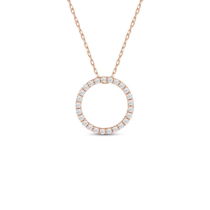Lab Diamond Circle Pendant
