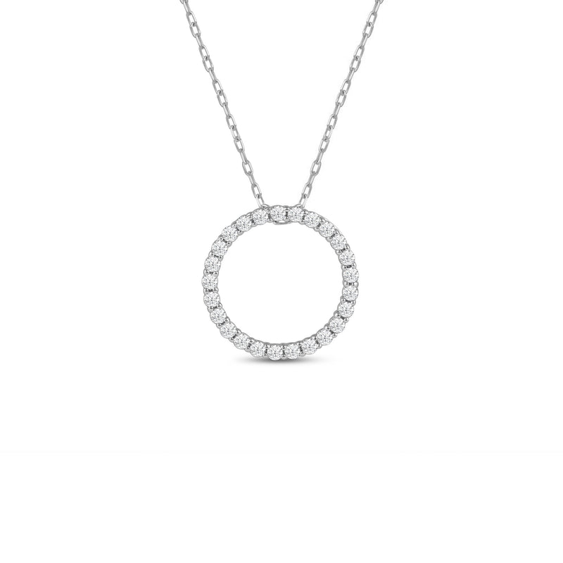 Lab Diamond Circle Pendant