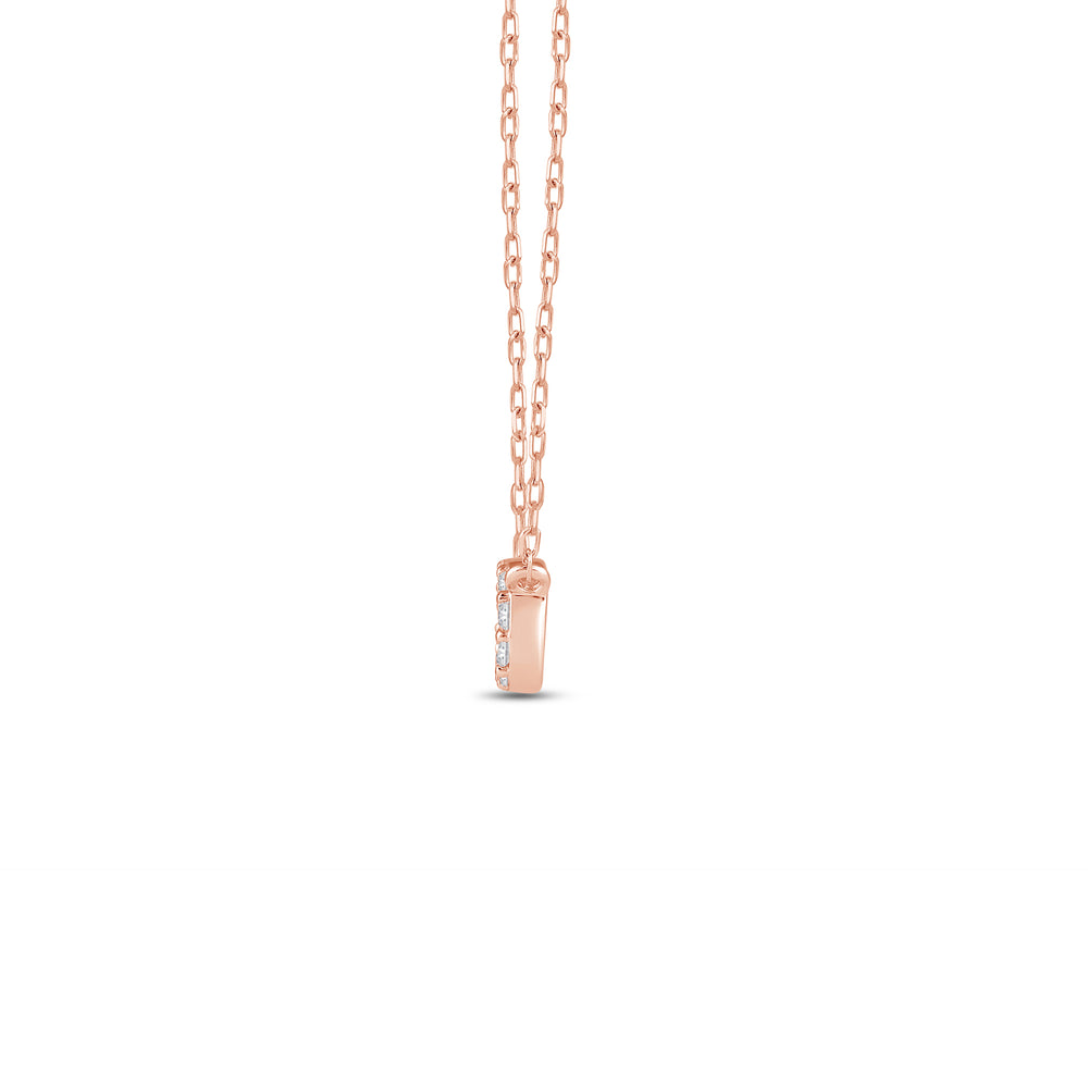 Lab Diamond Infinity Pendant with 14KT Rose Gold / Lab / 1/5 Cut Diamond in 14KT Rose Gold / Lab / 1/5 view 2
