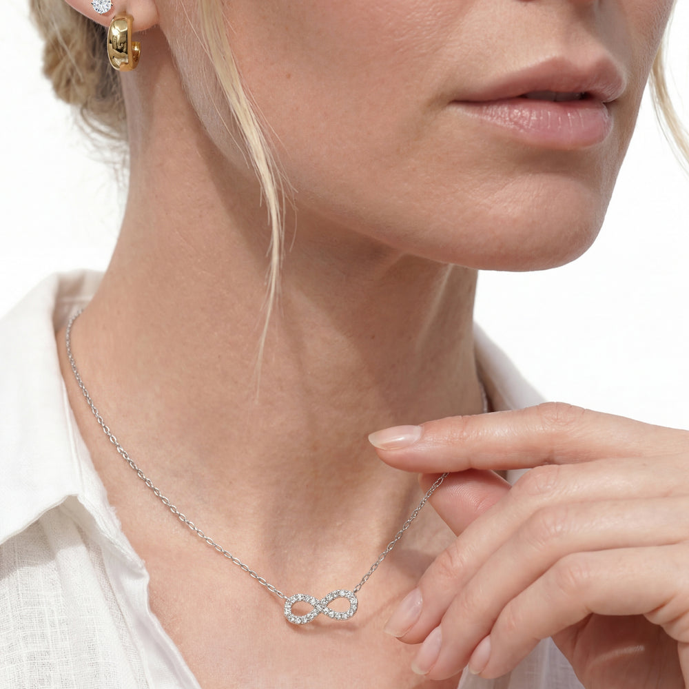 Lab Diamond Infinity Pendant with 14KT Yellow Gold / Lab / 1/5 Cut Diamond in 14KT Yellow Gold / Lab / 1/5 view 2
