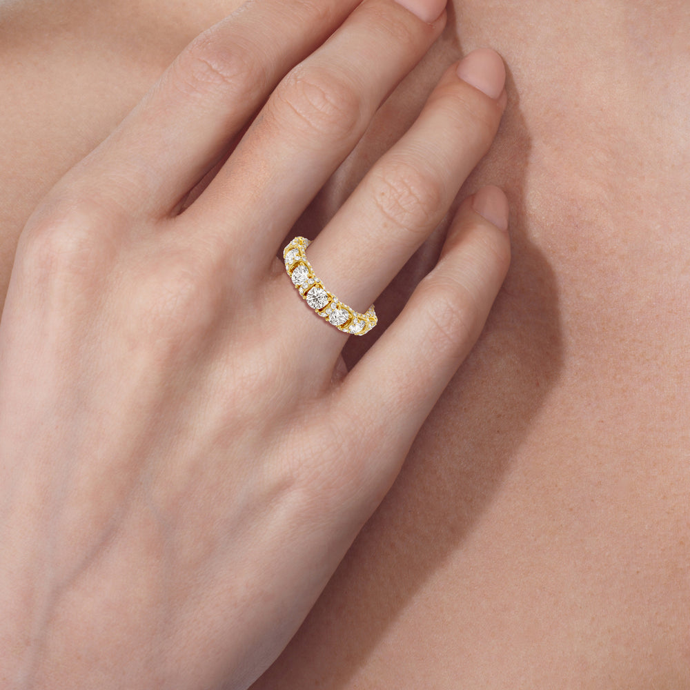 Model Wearing The Crown Anniversary Ring view