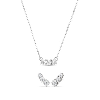 thumbnail image 2 of Sterling Silver Three Stone Pendant Setting - Pre-Notched For Easy Jewelry Making 2 of 14