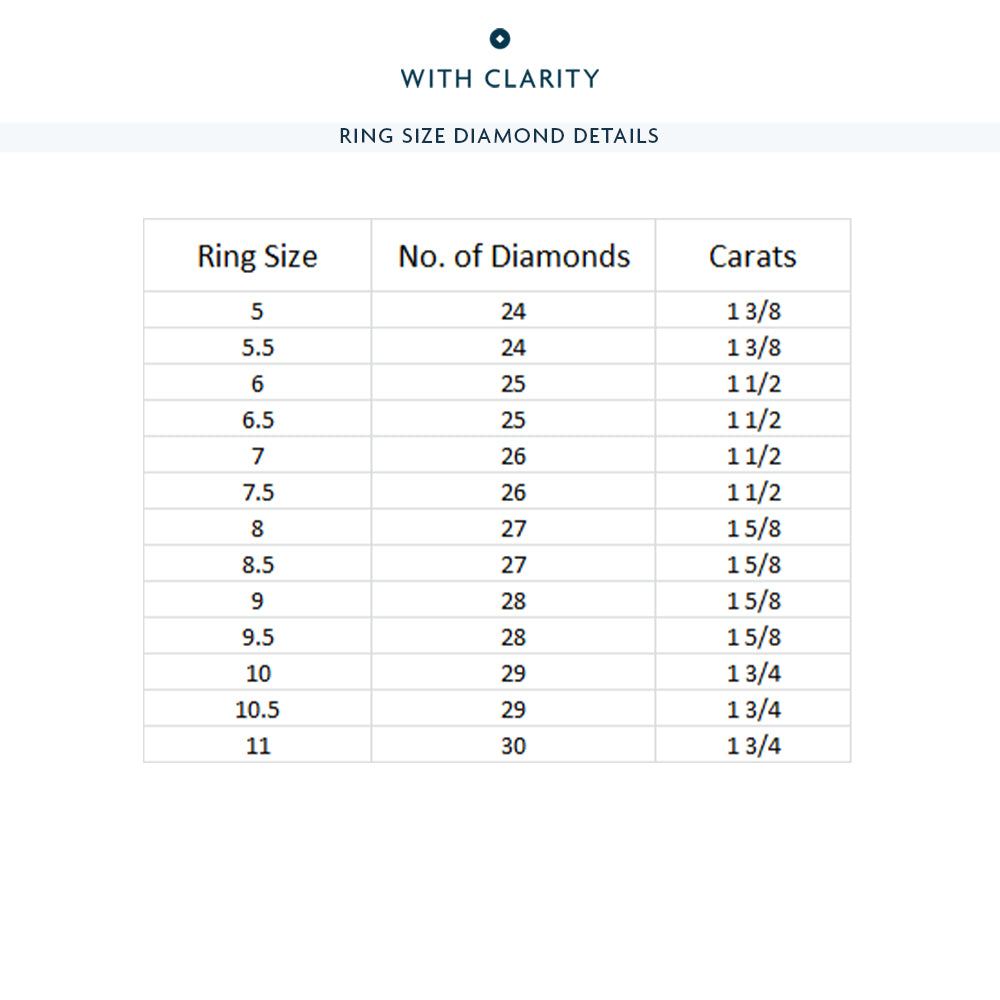 Heart Set Round Diamond Eternity Ring with 18KT Yellow Gold / Natural / 1 1/2 Cut Diamond in 14KT Yellow Gold / Natural / 1 1/2 view 4
