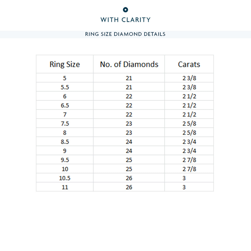 Heart Set Round Diamond Eternity Ring with 18KT Rose Gold / Natural / 2 1/2 Cut Diamond in 14KT Rose Gold / Natural / 2 1/2 view 4
