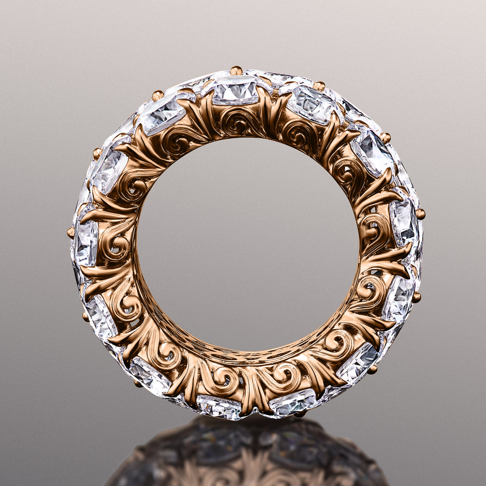 The Krasner Eternity Ring with 18KT Rose Gold / Lab / 21 1/3 Cut Diamond in 14KT Rose Gold / Lab / 21 1/3 view 4
