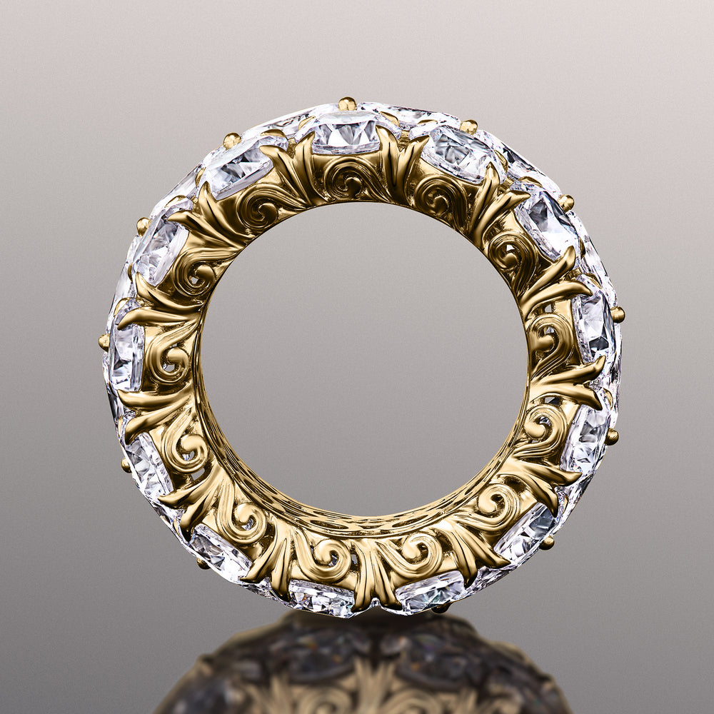 The Krasner Eternity Ring with 18KT Yellow Gold / Lab / 21 1/3 Cut Diamond in 14KT Yellow Gold / Lab / 21 1/3 view 4
