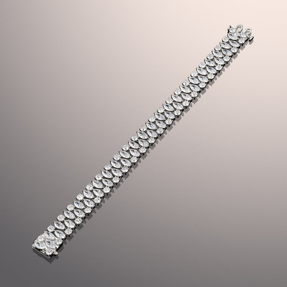 The Delaunay Bracelet with Lab Cut Diamond in 14KT White Gold view 6
