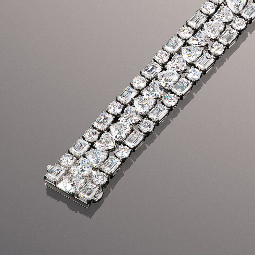 The Rossetti Bracelet with Lab Cut Diamond in 14KT White Gold view 5
