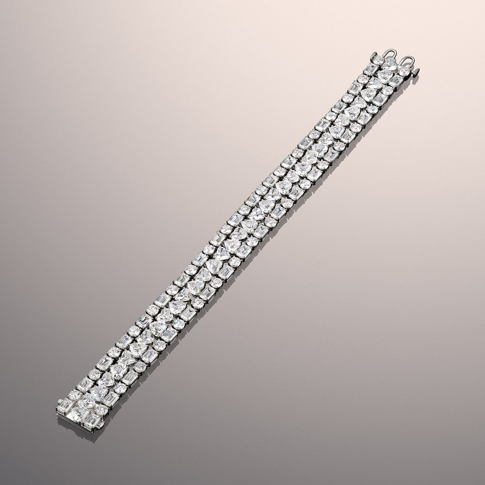 The Rossetti Bracelet with Lab Cut Diamond in 14KT White Gold view 6
