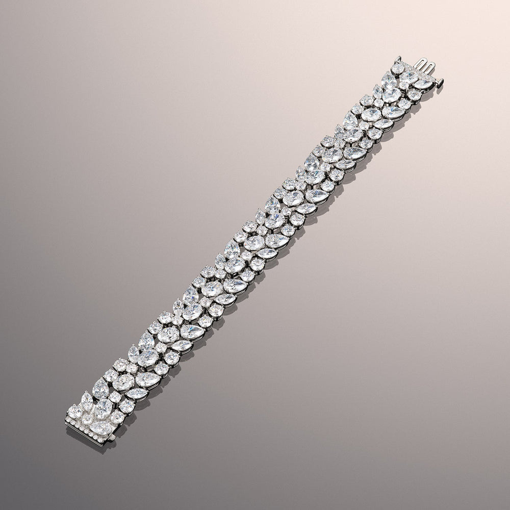 The Courbet Bracelet with Lab Cut Diamond in 14KT White Gold view 6
