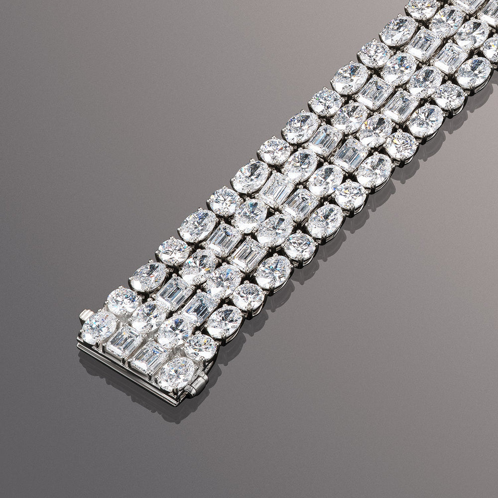 The Frost Bracelet with Lab Cut Diamond in 14KT White Gold view 5
