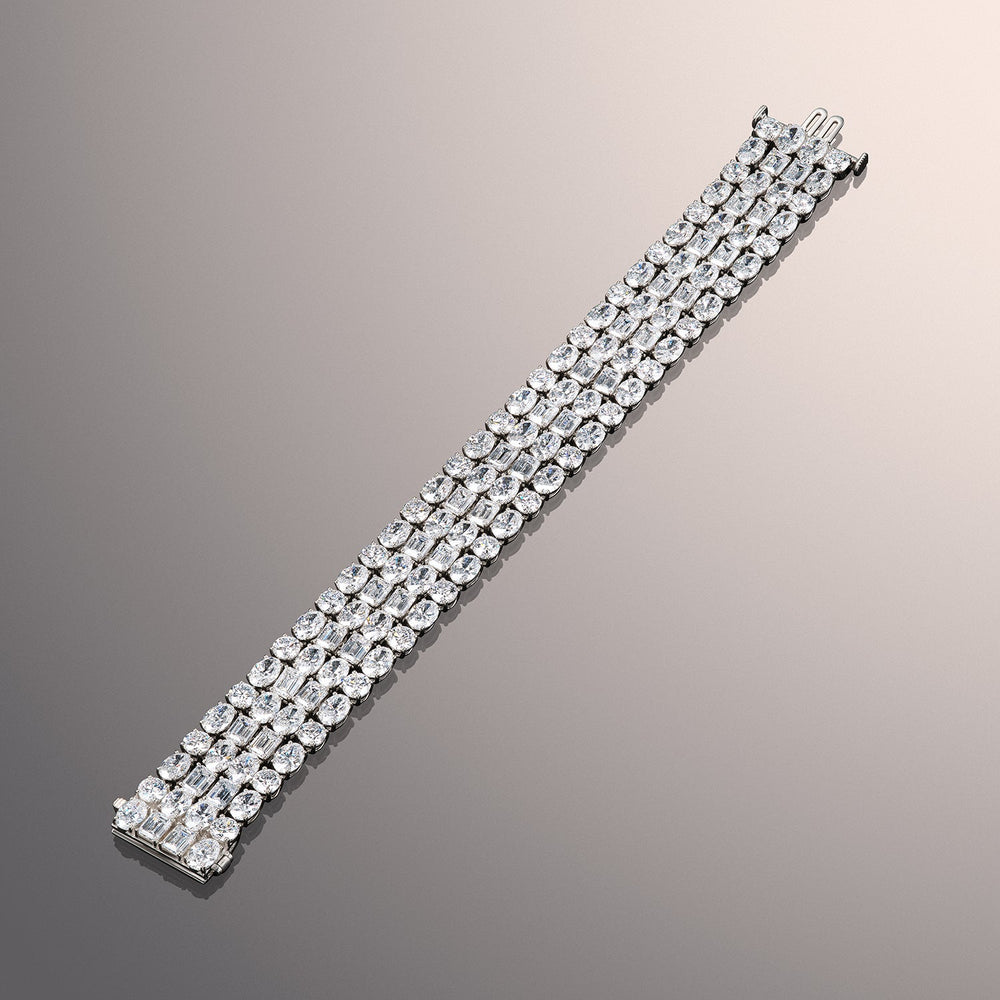 The Frost Bracelet with Lab Cut Diamond in 14KT White Gold view 6
