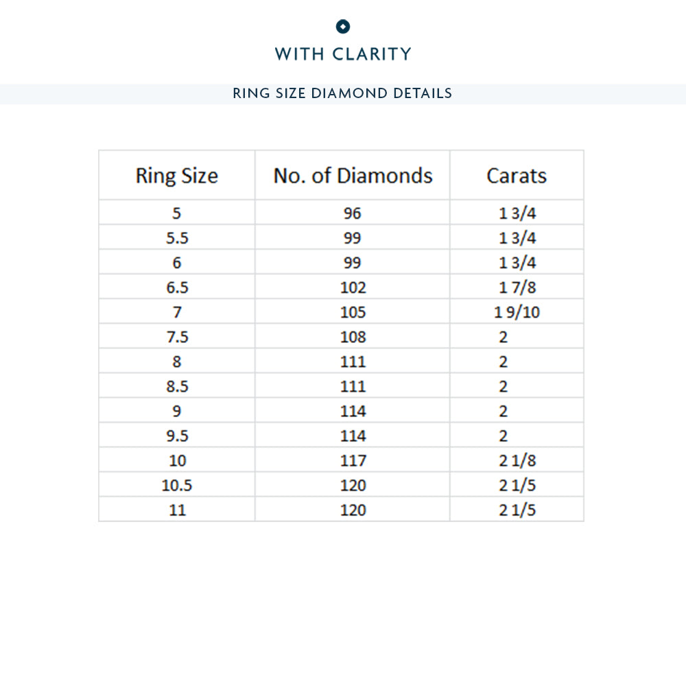 Elegance Classic Dome Eternity Ring with Platinum / Lab / 2 Cut Diamond in 14KT Platinum / Lab / 2 view 5
