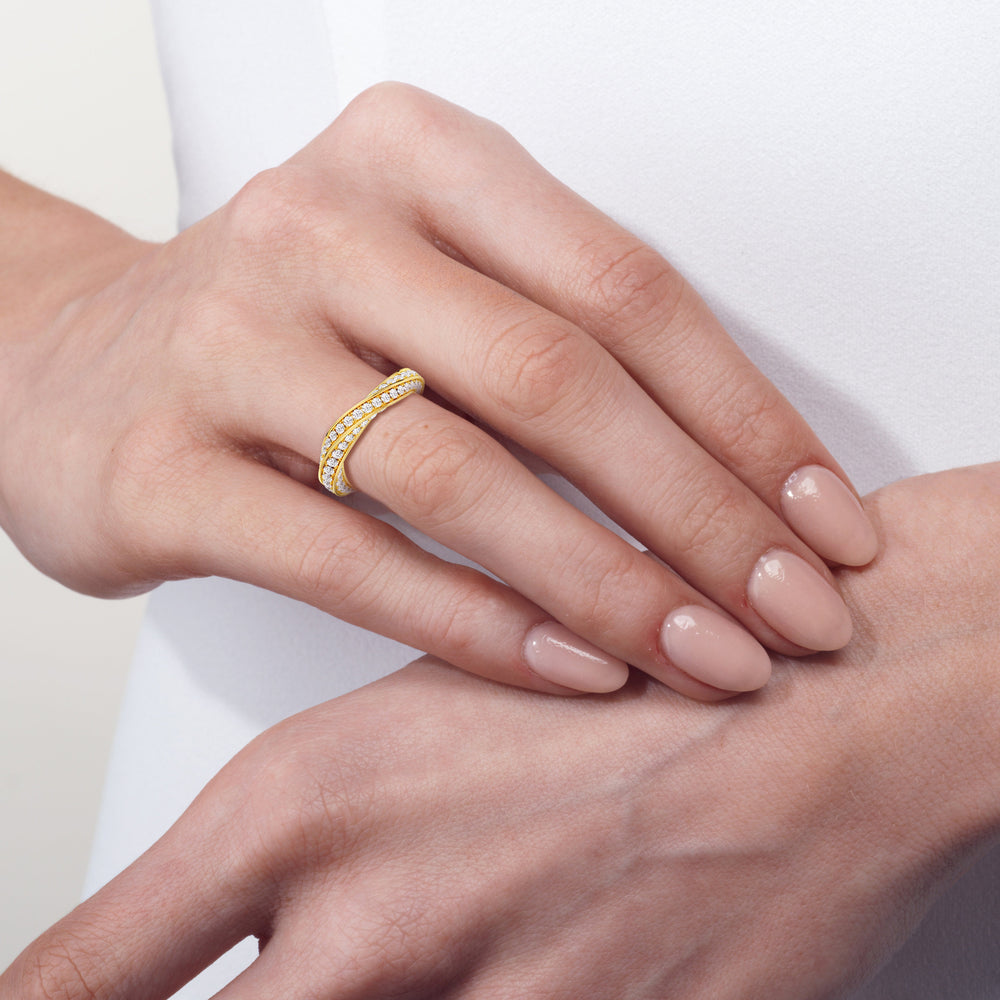 Model Wearing The Bond Eternity Ring view
