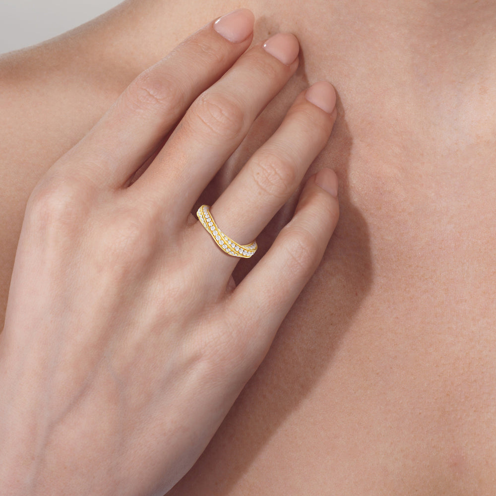 Model Wearing The Bond Eternity Ring view