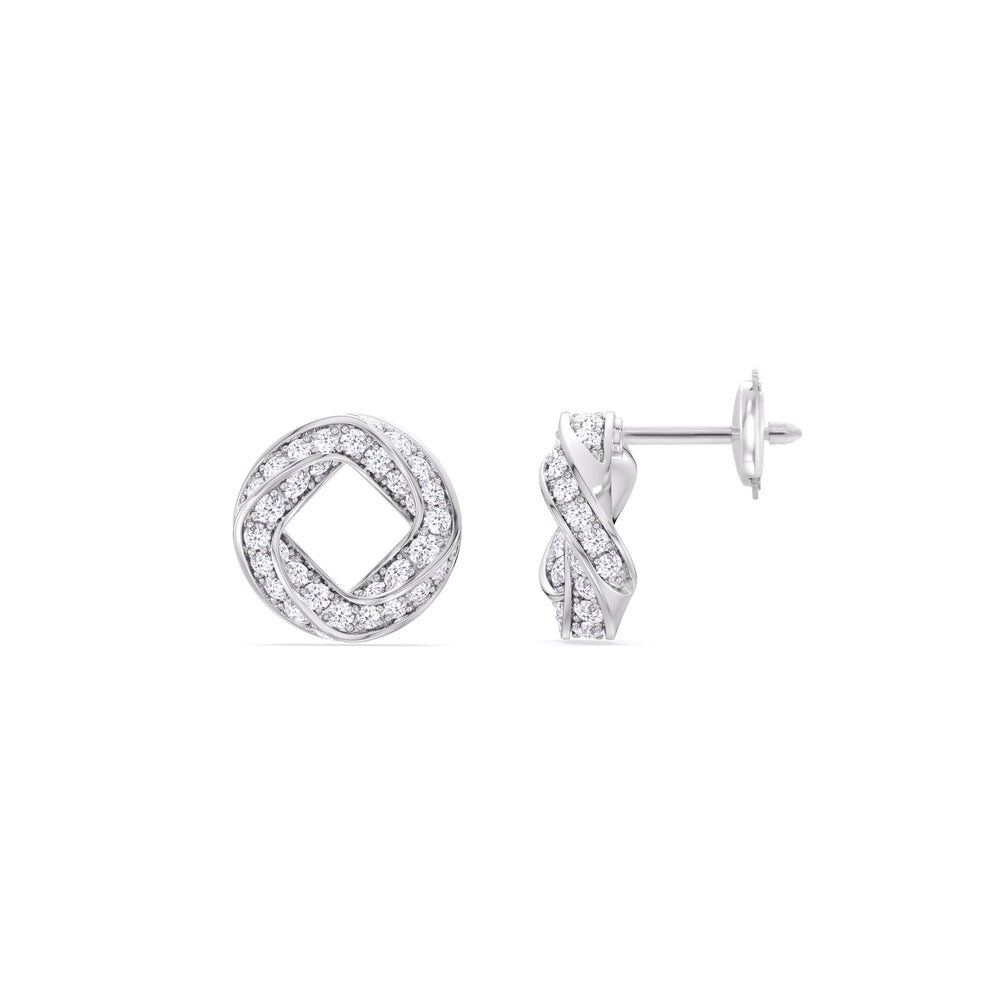 The Bond Studs with Platinum / Lab / 5/8 Cut Diamond in 14KT Platinum / Lab / 5/8 view 6
