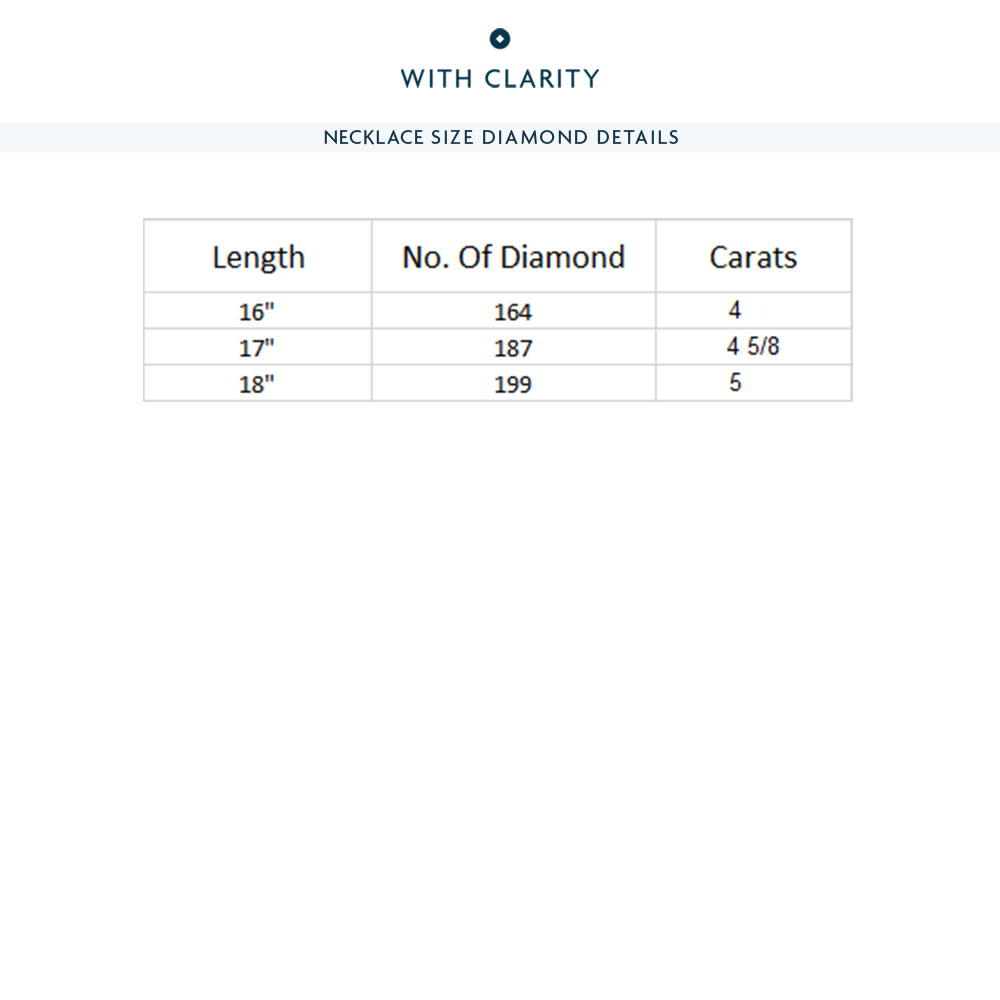 Classic Three Prong Diamond Tennis Necklace with 4 Cut Diamond in 14KT Yellow Gold view 6
