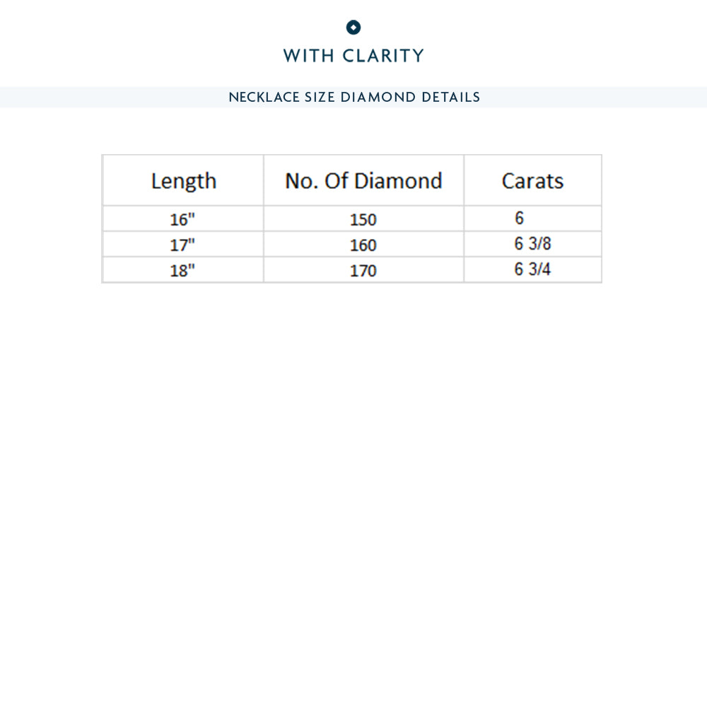 Classic Three Prong Diamond Tennis Necklace with 6 Cut Diamond in 14KT Yellow Gold view 6
