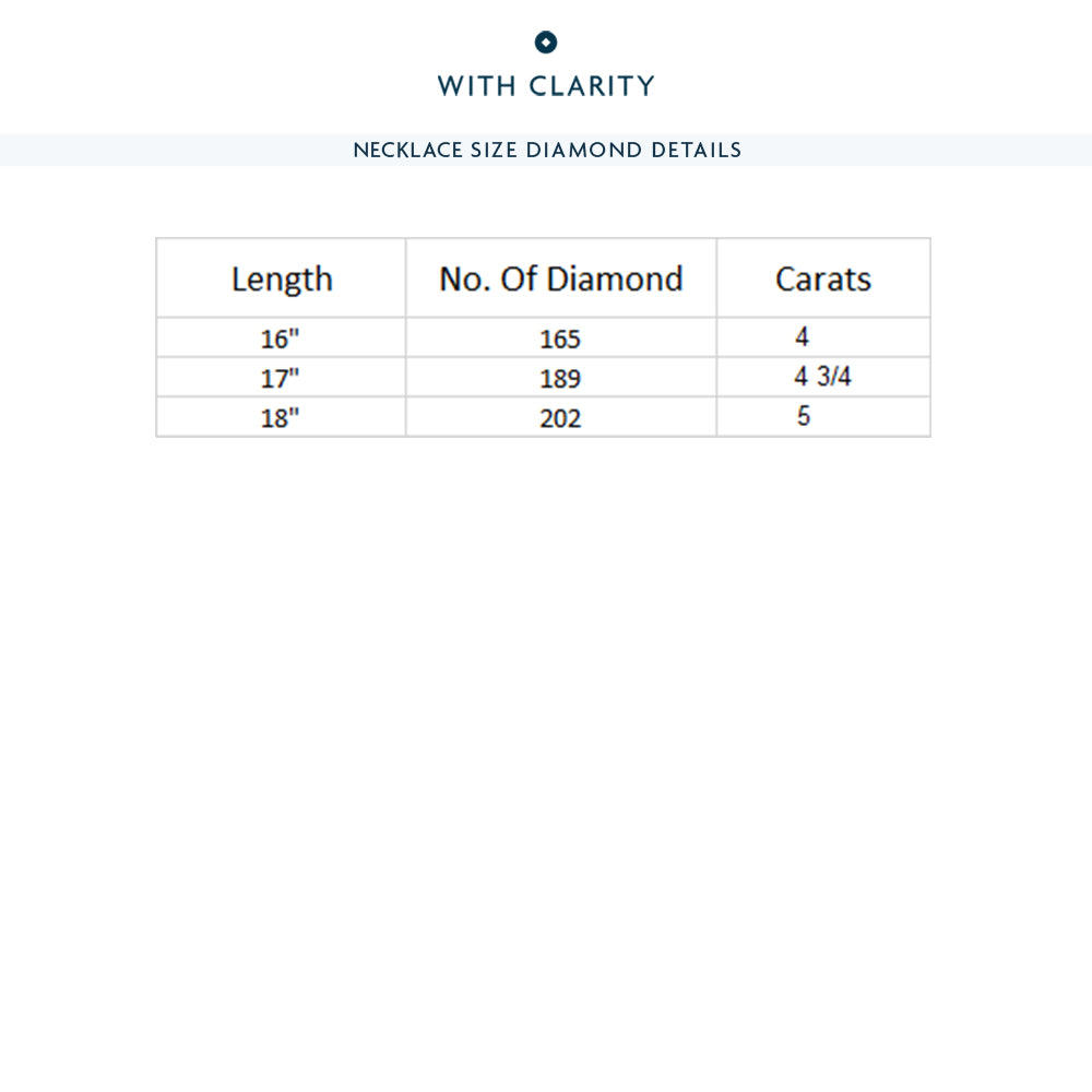 Classic Four Prong Diamond Tennis Necklace with 4 Cut Diamond in 14KT Yellow Gold view 6
