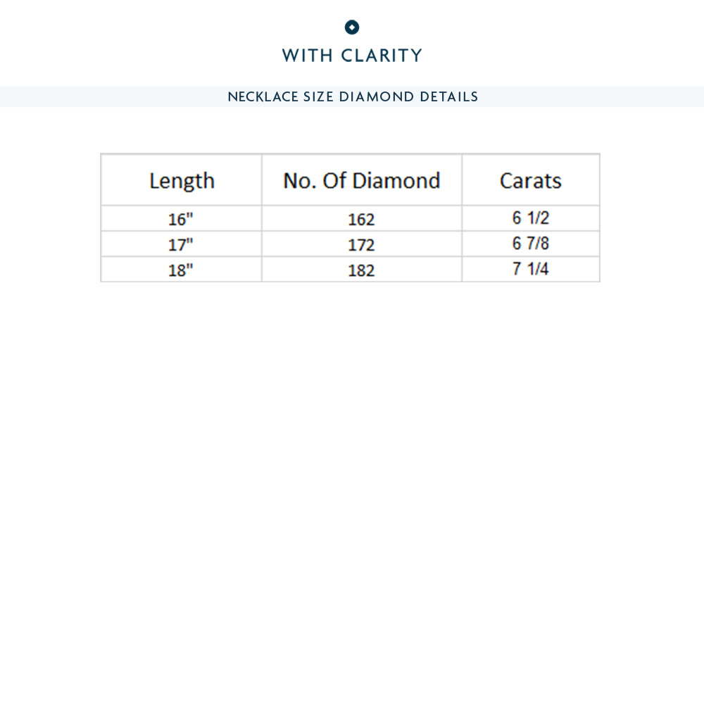 Classic Four Prong Diamond Tennis Necklace with 6 1/2 Cut Diamond in 14KT Rose Gold view 6
