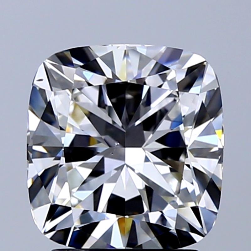 2.51 Carat Cushion Natural Diamond with  Cut Diamond in 14KT  view 1
