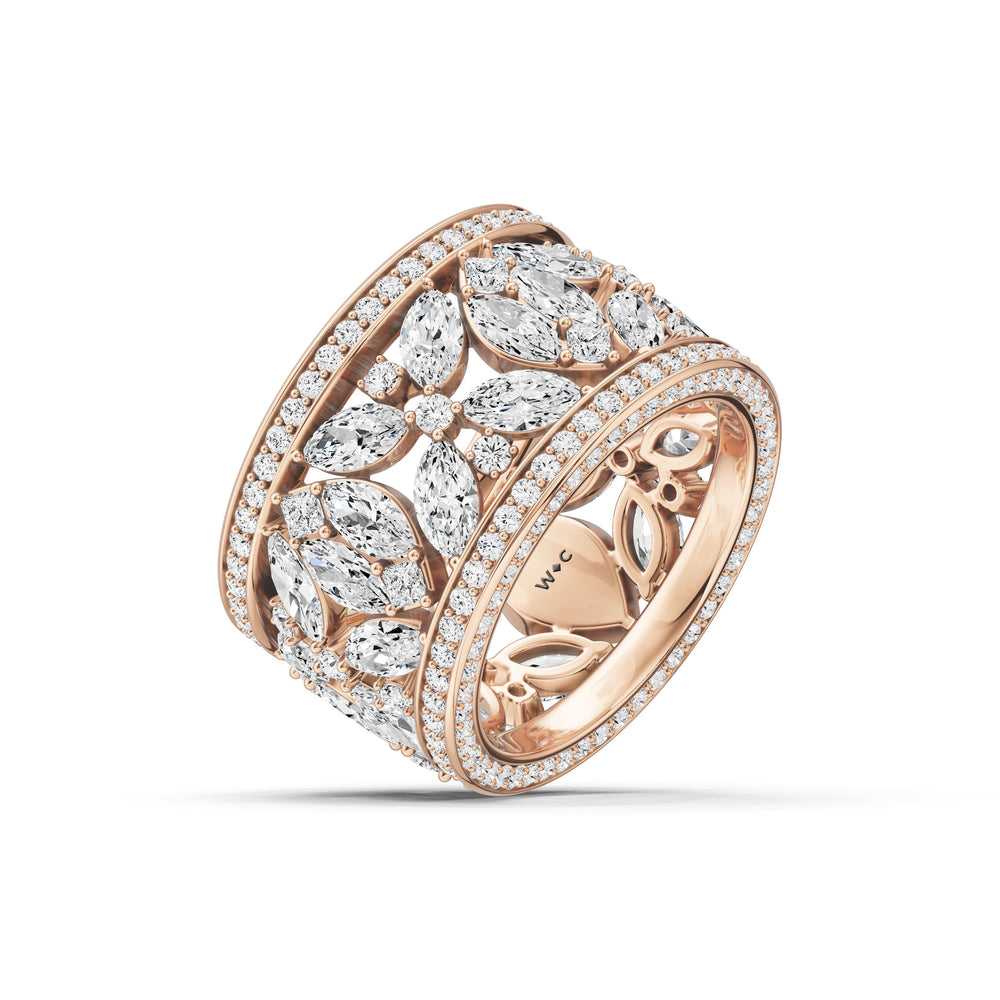 The Harper Eternity Ring with 14KT Rose Gold / Lab / 6 1/2 Cut Diamond in 14KT Rose Gold / Lab / 6 1/2 view 3
